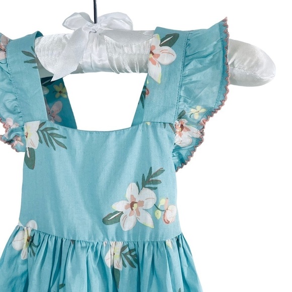 OSHKOSH B’gosh Floral Sleeveless Little Girl Dress Infant Baby Spring Summer - Picture 4 of 10